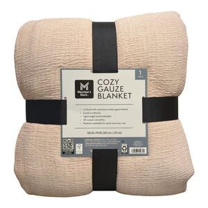 Member's Mark Cozy Lightweight & Breathable Gauze Blanket, 106" x 94" - Brown